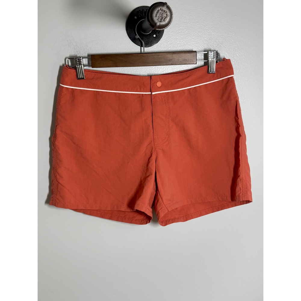 Patagonia Womens Board Shorts Size 4 Burnt Orange Coral Nylon Swim Surf Trunks